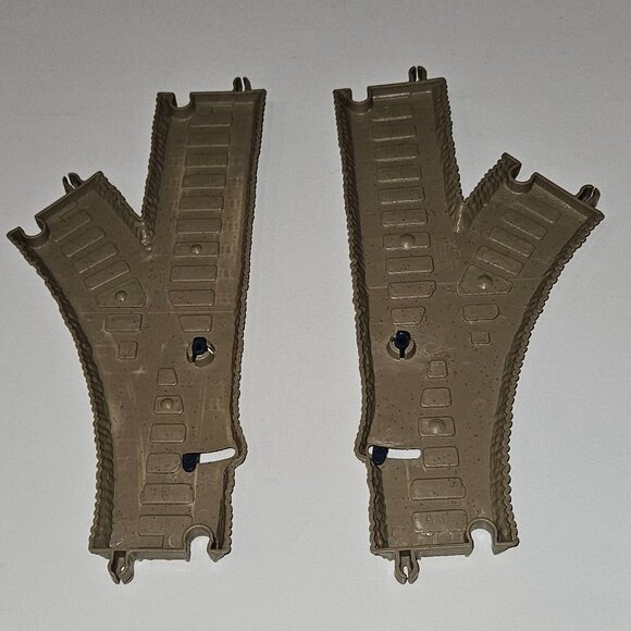 26 Thomas Trackmaster Brown Train Track Lot Mixed Straight Curved Switch Risers - Picture 10 of 16